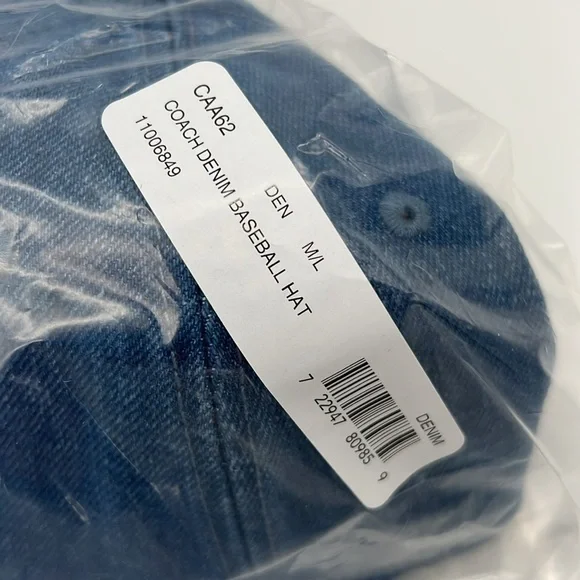 Coach Signature Denim Baseball Hat - Picture 11 of 13